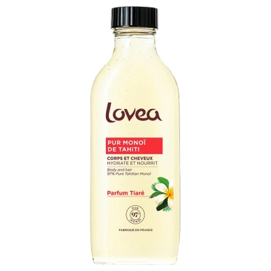 Lovea Pur Monoï de Tahití con tiaré para cuerpo y cabello, 100 ml