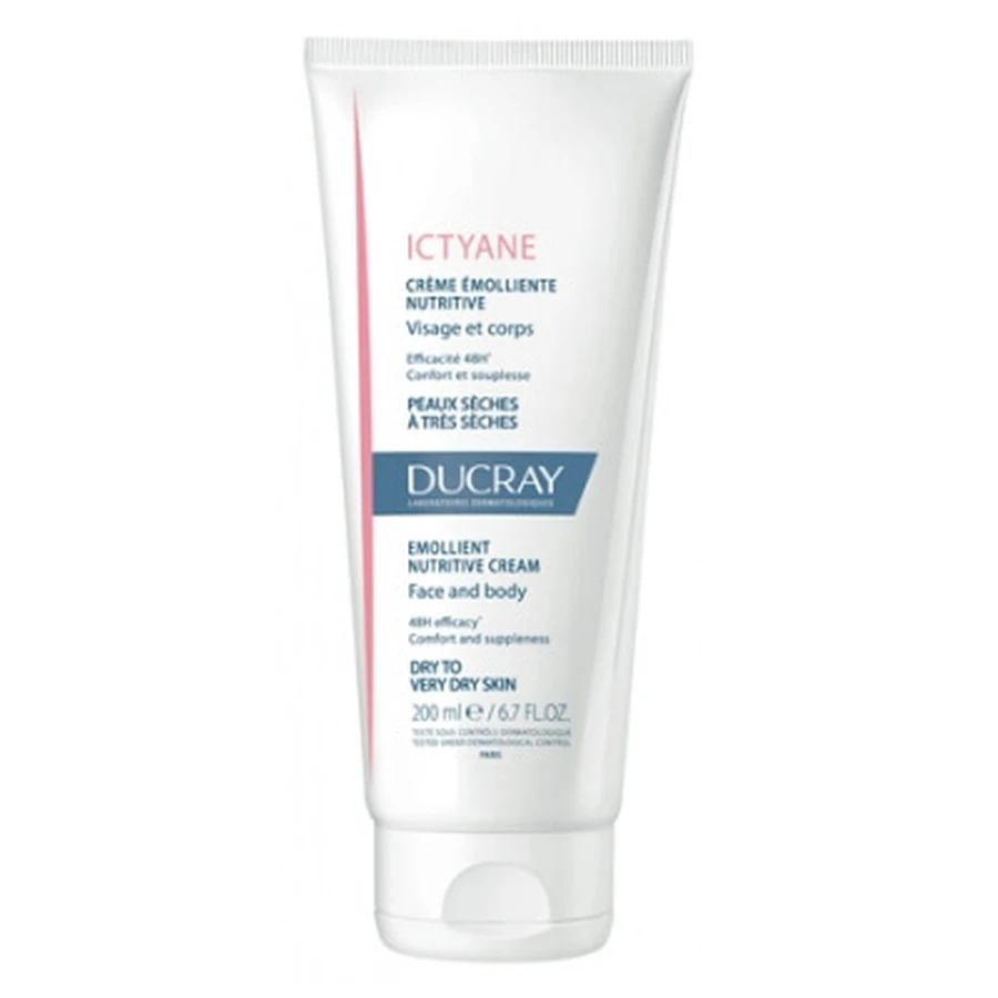 Ducray Ictyane Nourishing Emollient Cream for Face and Body, 200 ml