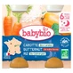 Babybio Good Night: wortel, flespompoen en rijst — vanaf 6 maanden — biologisch, 2 potjes van elk 200 g