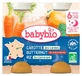 Babybio Good Night: zanahoria, calabaza moscada y arroz — A partir de los 6 meses — Ecológico, 2 tarros de 200 g cada uno