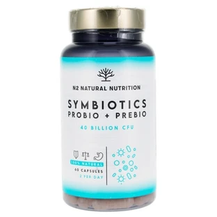 N2 Natural Nutrition Symbiotics: probióticos y prebióticos, 60 cápsulas
