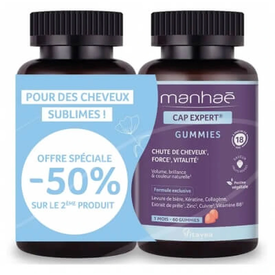 Vitavea Manhaé Cap Expert Lot de 2 x 60 Gummies
