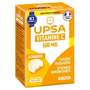 UPSA Vitalité Vitamin C 500 mg, 30 Chewable Tablets