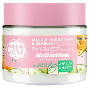 Pulpe de Vie Biologisch 3-in-1 Meloen Hydraterend en Ontklittend Haarmasker, 300 ml