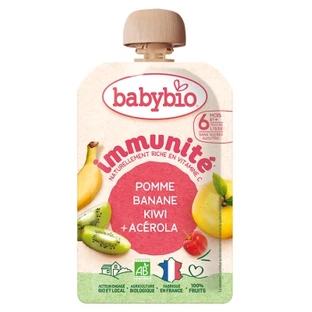 Babybio Immunity Apple, Banana, Kiwi, and Acerola for 6 Months and Up, Organic, 100 g