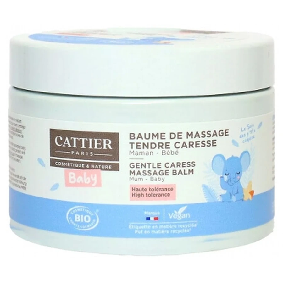 Bálsamo de masaje «Caricia Suave» ecológico de Cattier Baby, 100 g