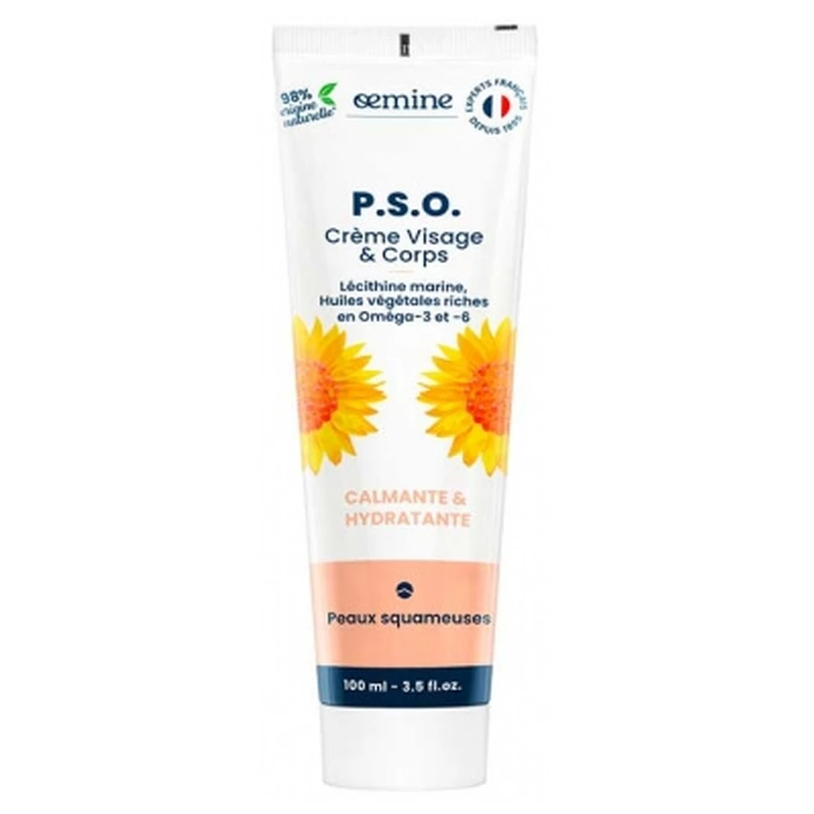 Oemine P.S.O. Crema calmante e hidratante para rostro y cuerpo, 100 ml