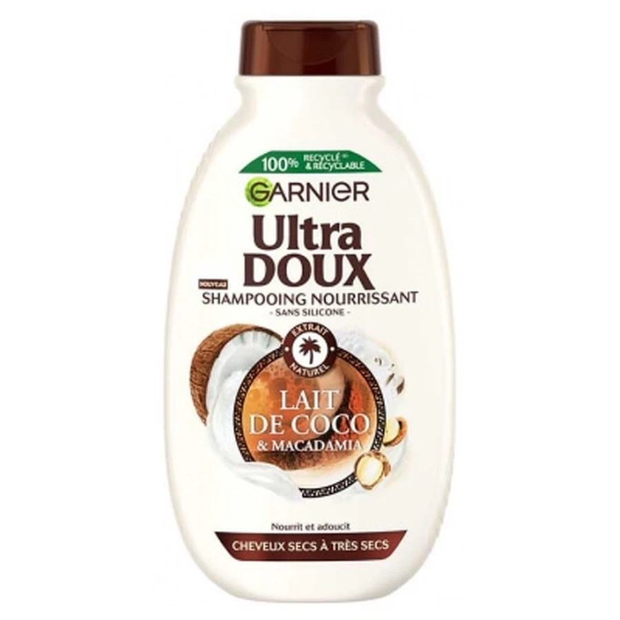 Garnier Ultra Doux Pflegeshampoo für trockenes bis sehr trockenes Haar, 400 ml