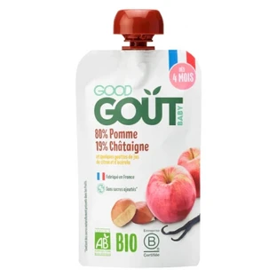Good Goût Appel en Kastanje, voor baby’s vanaf 4 maanden, biologisch, 120 g