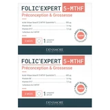 Densmore Folic'Expert 5-MTHF voor de zwangerschap en tijdens de zwangerschap, verpakking van 2 x 90 tabletten