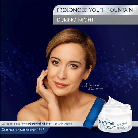 Gerovital H3 Classic Crema nutritiva antiedad de noche, 50 ml