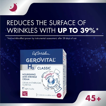 Gerovital H3 Classic Crema nutritiva antiedad de noche, 50 ml