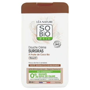 Léa Nature SO BIO étic Ultra-Moisturizing Shower Cream with Organic Coconut Oil, 450 ml