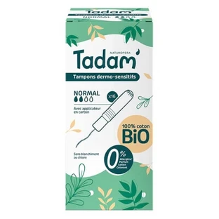 Tadam' Dermo-Sensitive-Pads mit Applikator, Bio, Standardgröße, 16 Pads