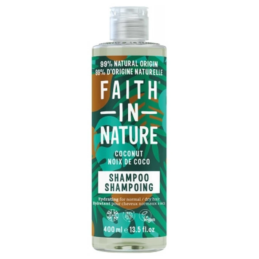 Champú de coco Faith In Nature para cabello normal a seco, 400 ml