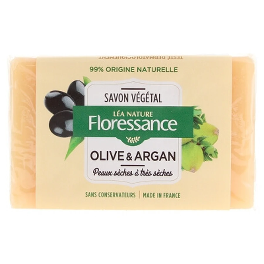 Floressance plantaardige zeep met olijf- en arganolie, 100 g