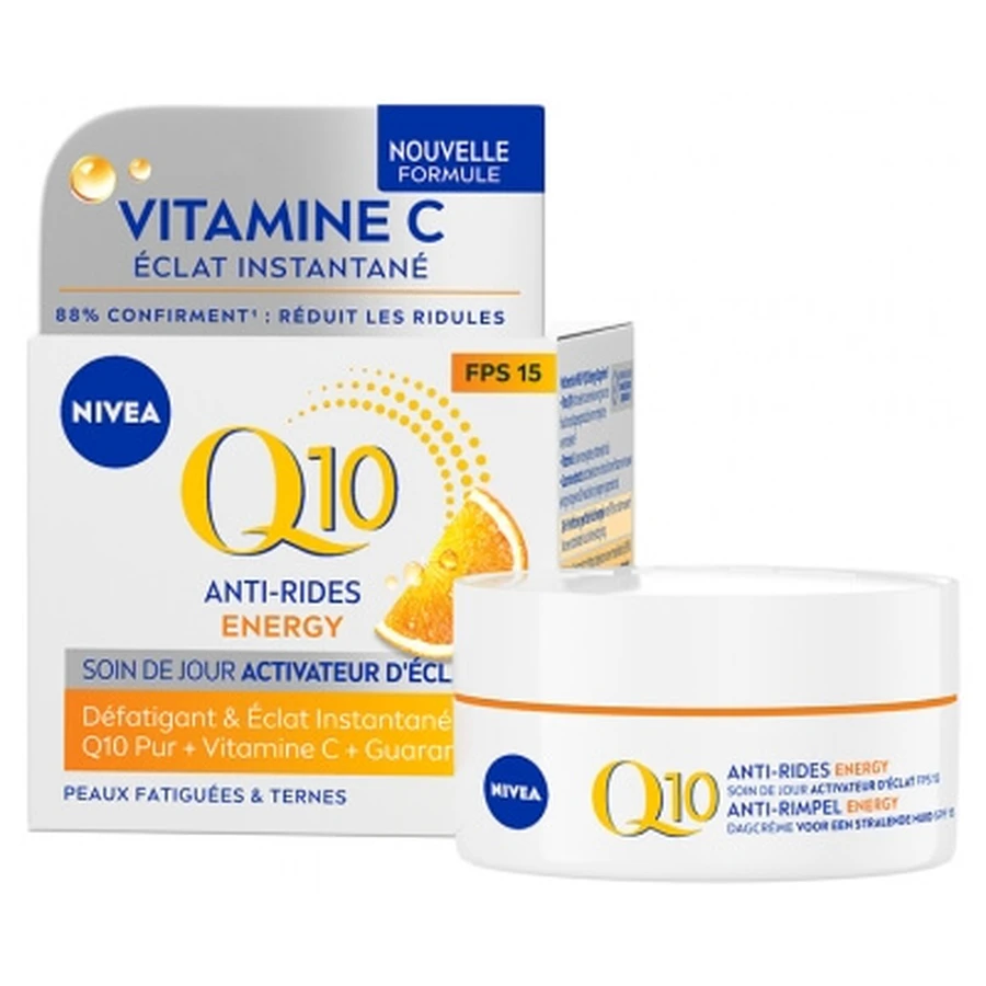 Nivea Q10 Anti-Falten-Tagescreme für mehr Ausstrahlung mit LSF 15, 50 ml