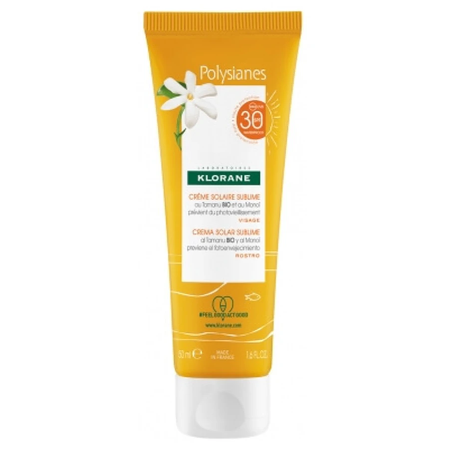 Klorane Polysianes Sublime Sonnenschutz mit Bio-Tamanu und Monoï LSF 30, 50 ml