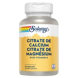 Solaray Calciumcitrat und Magnesiumcitrat 90 vegetarische Kapseln mit Vitamin D