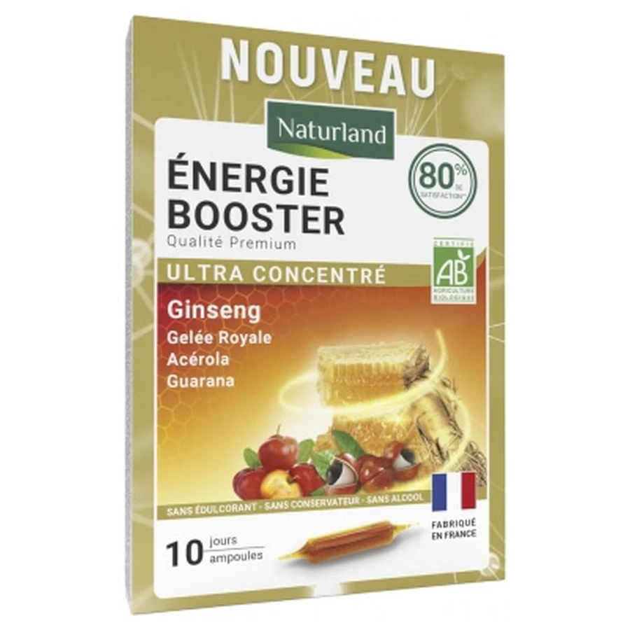 Naturland Organic Energy Booster, 10 Ampoules