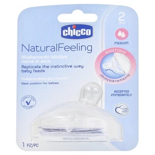 Chicco Natural Feeling Schnuller, mittlerer Durchfluss, ab 2 Monaten