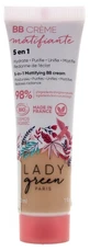 Crema BB matificante ecológica 5 en 1 Lady Green, 30 ml