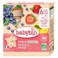 Babybio Apple, Blueberry, and Strawberry, 6 Months and Up, Organic, 4 Pouches of 90 g