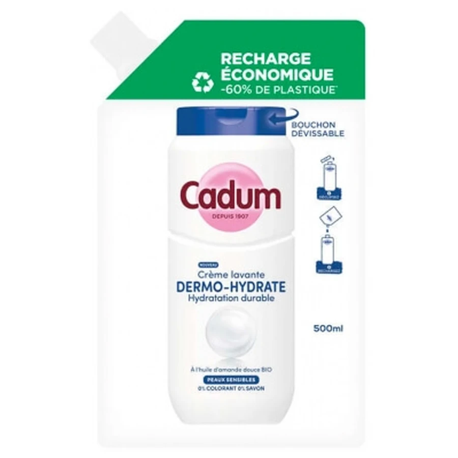 Cadum Dermo-Hydrate Cleansing Cream Eco-Refill 500 ml