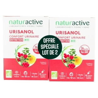 Naturactive Urisanol Urinary Comfort Biologisch Onderhoudspakket van 2 x 30 capsules