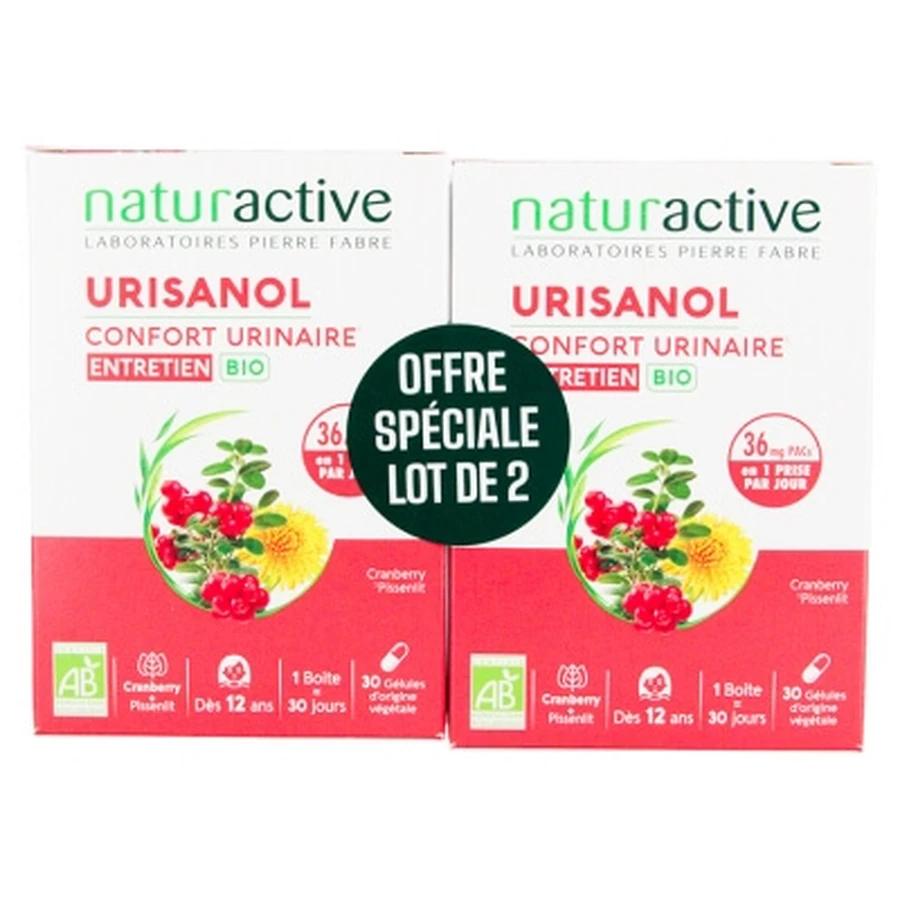 Naturactive Urisanol Urinary Comfort Biologisch Onderhoudspakket van 2 x 30 capsules