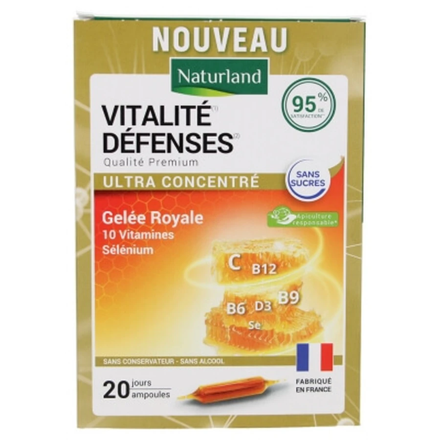 Naturland Vitality Immune Support, 20 ampollas