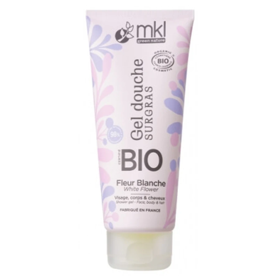 Gel de ducha hidratante con flores blancas de MKL Green Nature Organic, 200 ml