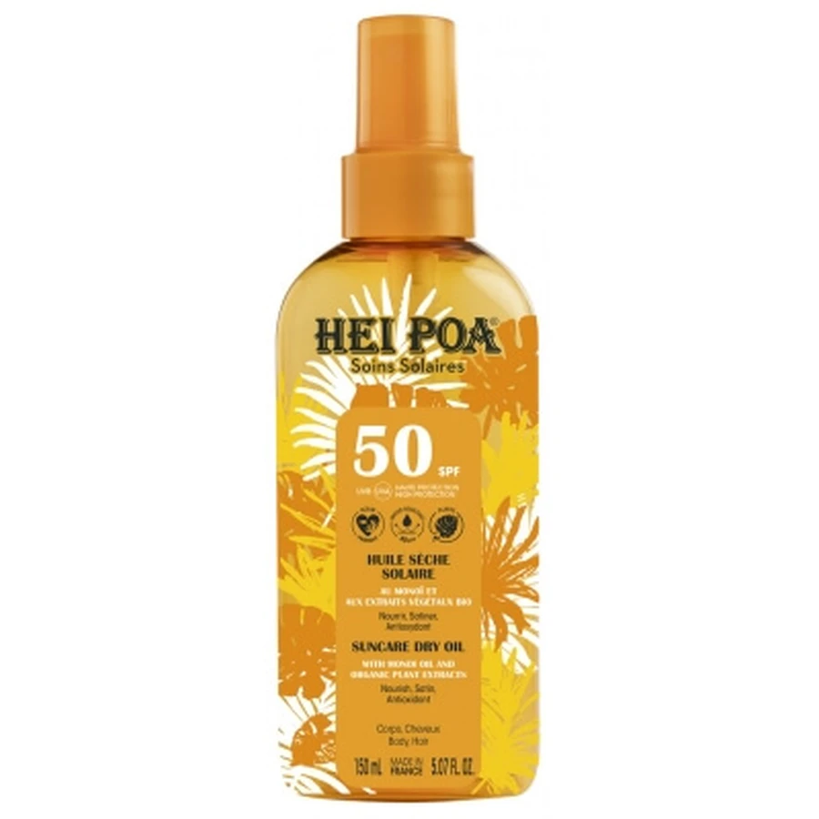 Hei Poa Dry Sunscreen Oil SPF 50, 150 ml