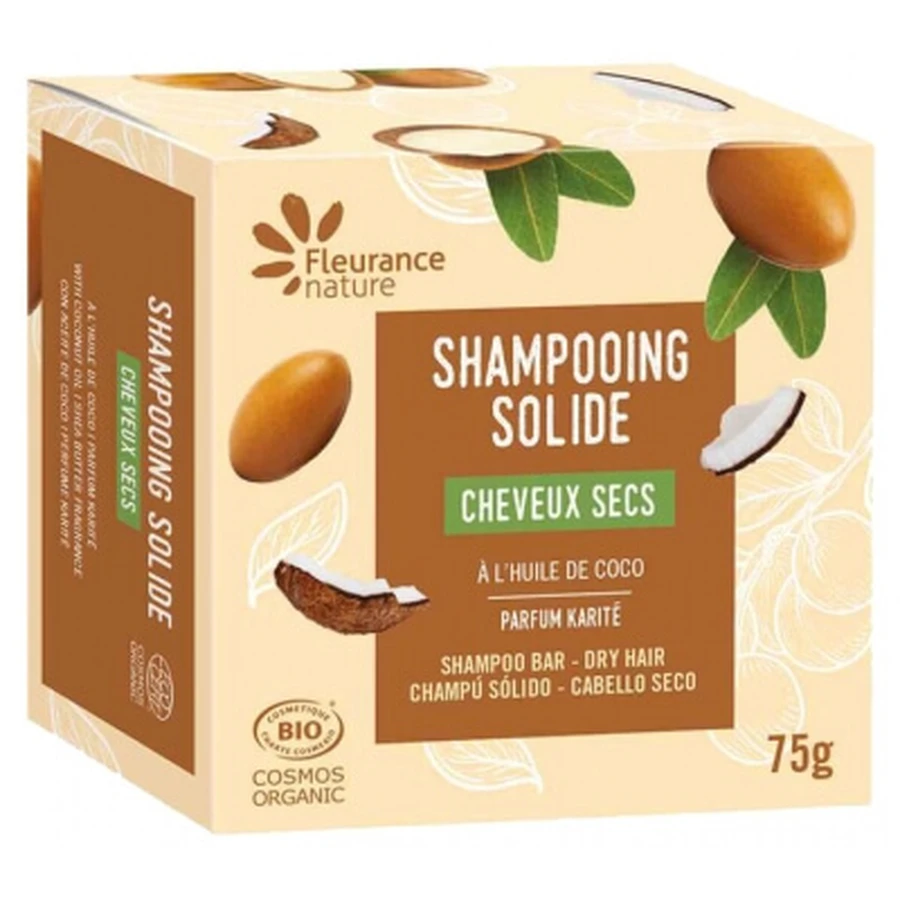 Fleurance Nature Organic Solid Shampoo for Dry Hair, 75 g
