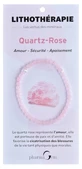 Pulsera de cuarzo rosa para terapia con cristales de PharmaGem, 4 mm