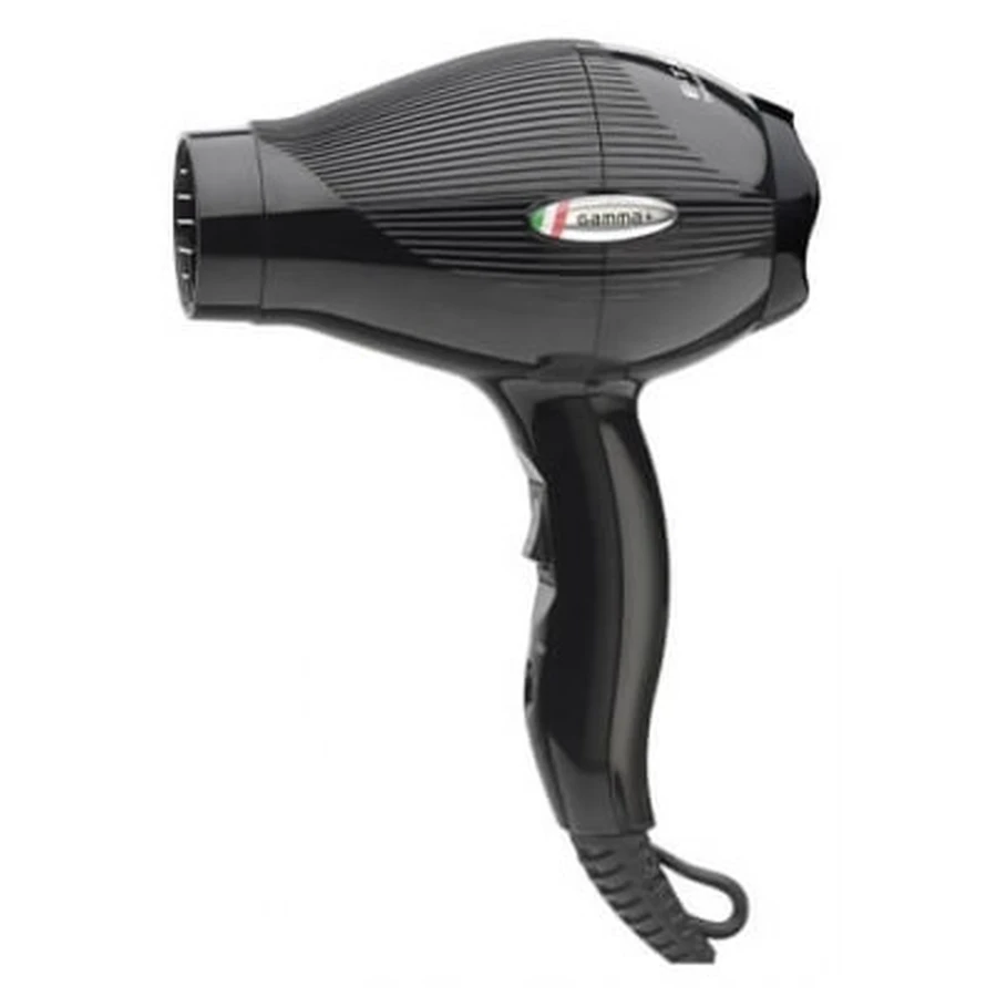 Gamma Piu E-T.C Mini Travel Hair Dryer, Black