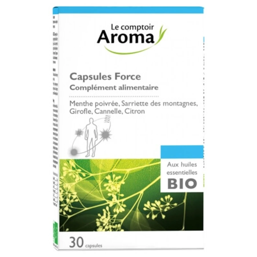Le Comptoir Aroma Force - Capsule con oli essenziali biologici, 30 capsule