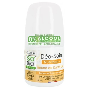 Léa Nature SO BIO étic 24-uurs sheaboter-deodorant-moisturizer, biologisch, roll-on, 50 ml