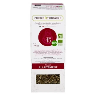L'Herbôthicaire L'Herbô 15 Tisane Allaitement Complexe de Plantes pour Tisane Bio 100 g