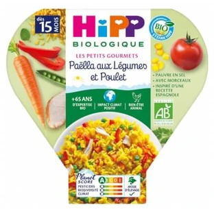 HiPP Les Petits Gourmets Paella mit Gemüse und Hähnchen, ab 15 Monaten, Bio, 250 g