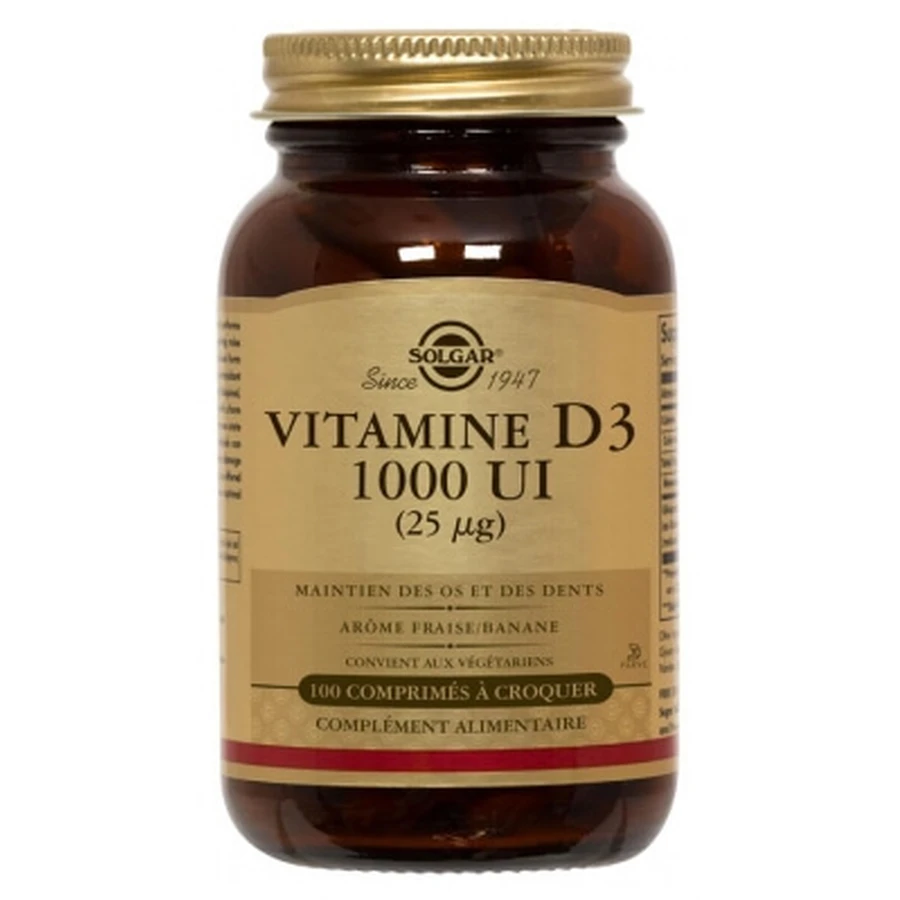Solgar Vitamin D3 1000 IU (25 mcg) 100 Tablets