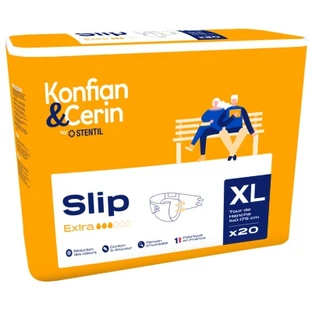 Stentil Konfian & Cerin Slip Extra: 20 Stück Erwachsenenwindeln, Größe XL