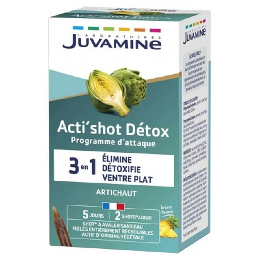 Juvamine Acti'shot Artischocken-Detox 3-in-1, 10 Shots