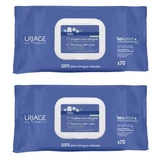 Uriage Baby First Cleansing Wipes, Pack of 2 x 70 Wipes