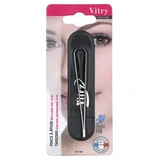 Vitry Crab-Clamp Tweezers, Angled, Gold-Plated Stainless Steel, 9 cm