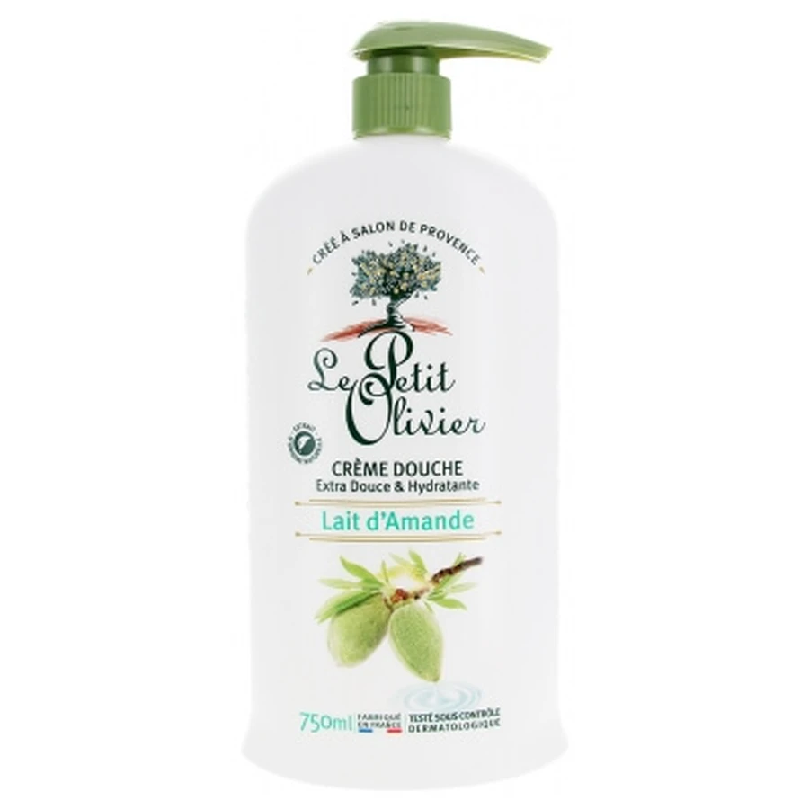 Crema de ducha «Le Petit Olivier» Extra Suave e Hidratante con leche de almendra, 750 ml
