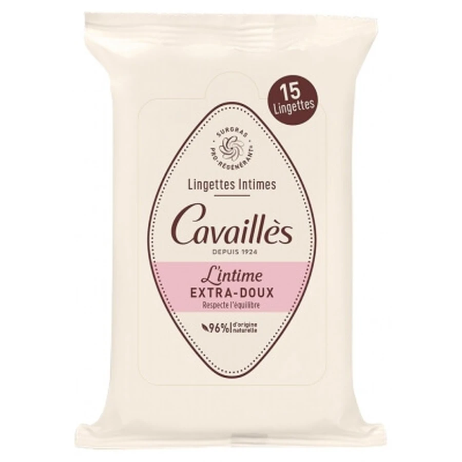 Toallitas íntimas extra suaves de Cavaillès, 15 toallitas