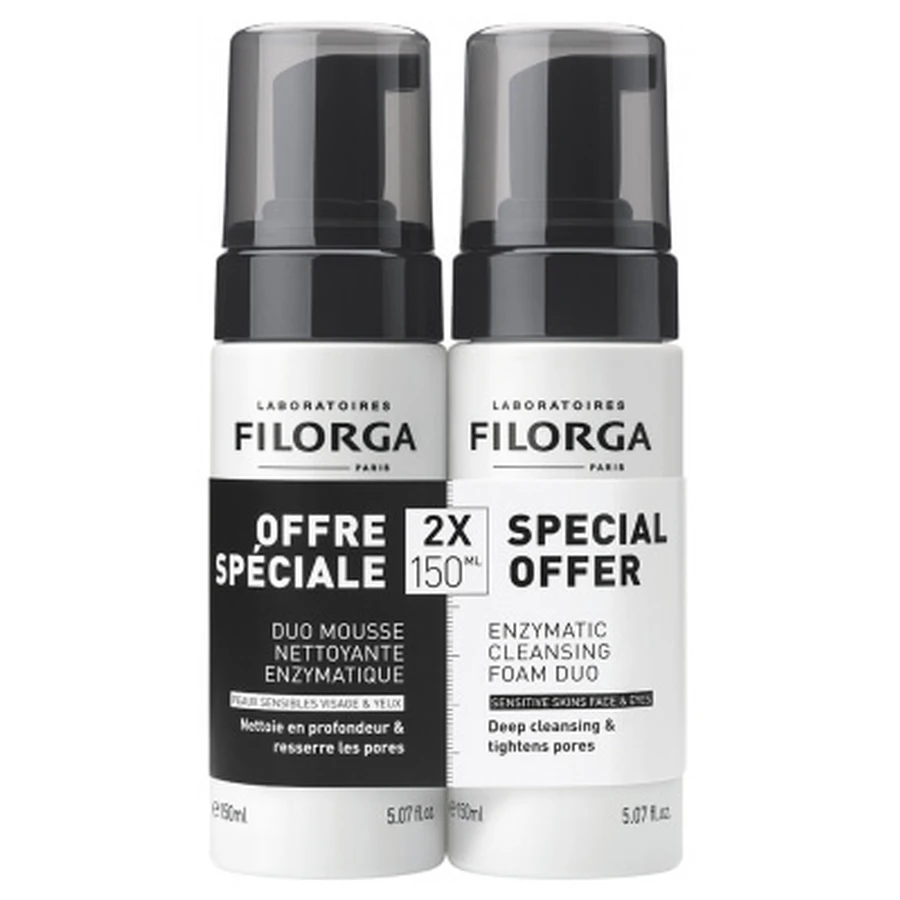 Espuma limpiadora enzimática Filorga SKIN-PREP, paquete de 2 (150 ml cada una)
