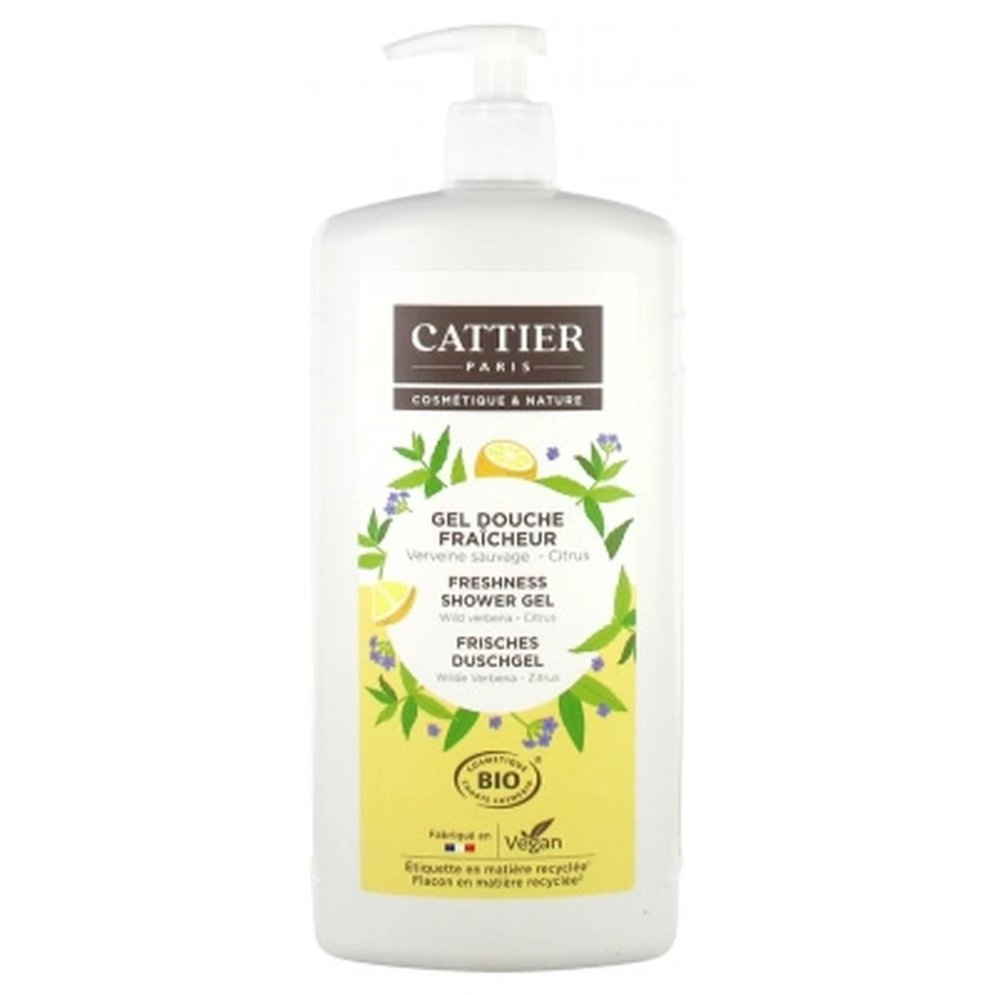 Gel de ducha orgánico de verbena silvestre y cítricos de Cattier, 1 L