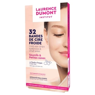 Laurence Dumont Cold Wax Strips for Eyebrows & Small Areas, 32 Strips